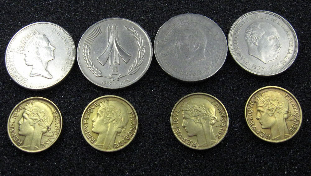 lot de 160 anciennes pieces de monnaie. 