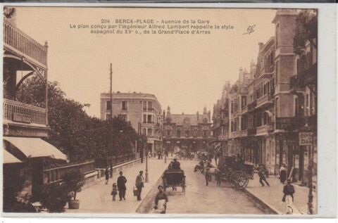 Dt  62-BERCK Plage Avenue de la Gare. 4 Doullens (80)
