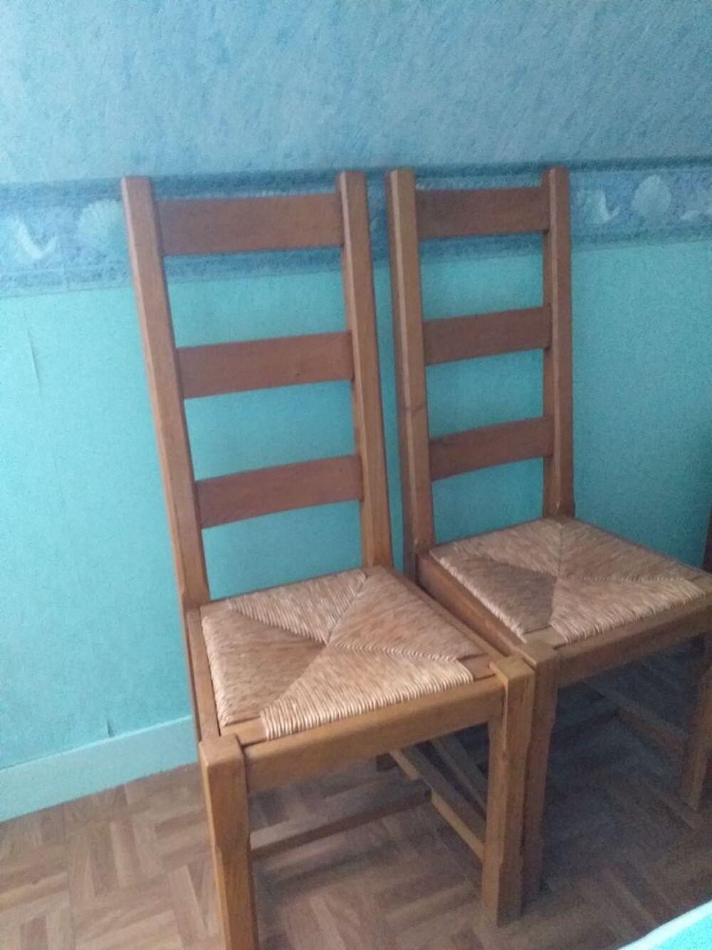 2 chaises en ch&ecirc;ne Meubles