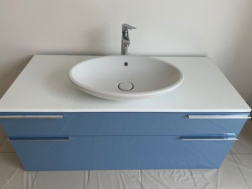 joli meuble de salle de bain simple vasque 120 cm Meubles