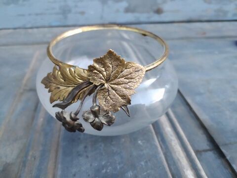Bol ou Vide Poche Verre Serti Feuillage Laiton  38 Loches (37)