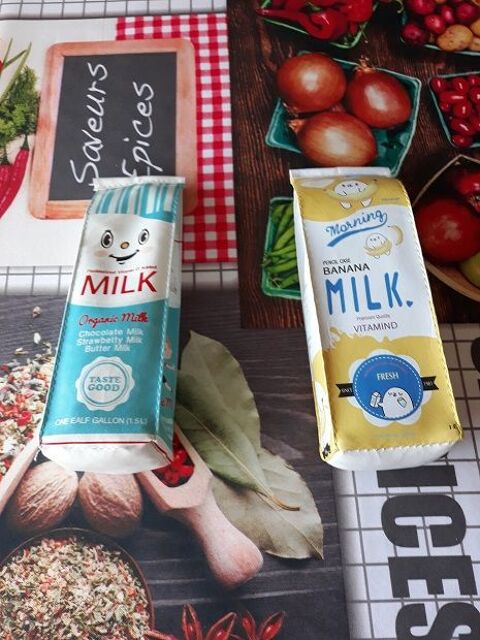 Trousse Brique Lait milk Ecole rentrer scolaire Kawaii japon 8 Fèves (57)
