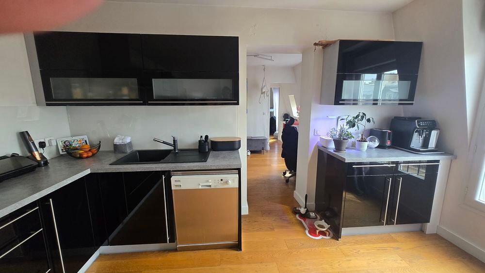 Cuisine Ixina Design Noir Brillant &Eacute;lectrom&eacute;nager en option Cuisine