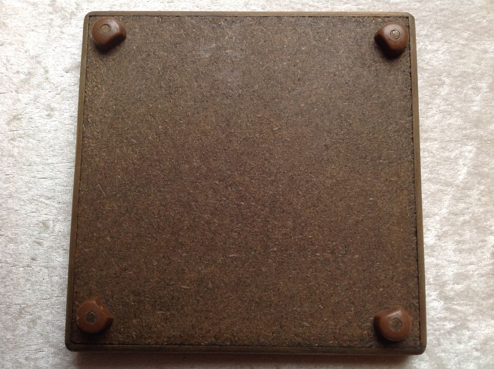 DESSOUS DE PLAT ANCIEN BOIS ET C&Eacute;RAMIQUE FIGURE Envoi possib Décoration
