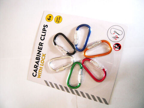 SIX Mousquetons �volu�s pour cage et accessoires animaux 7 Chaumontel (95)