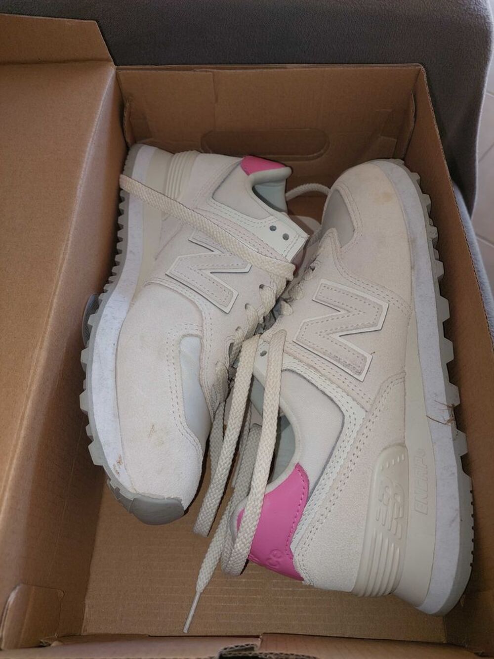 NB blanche et rose Chaussures