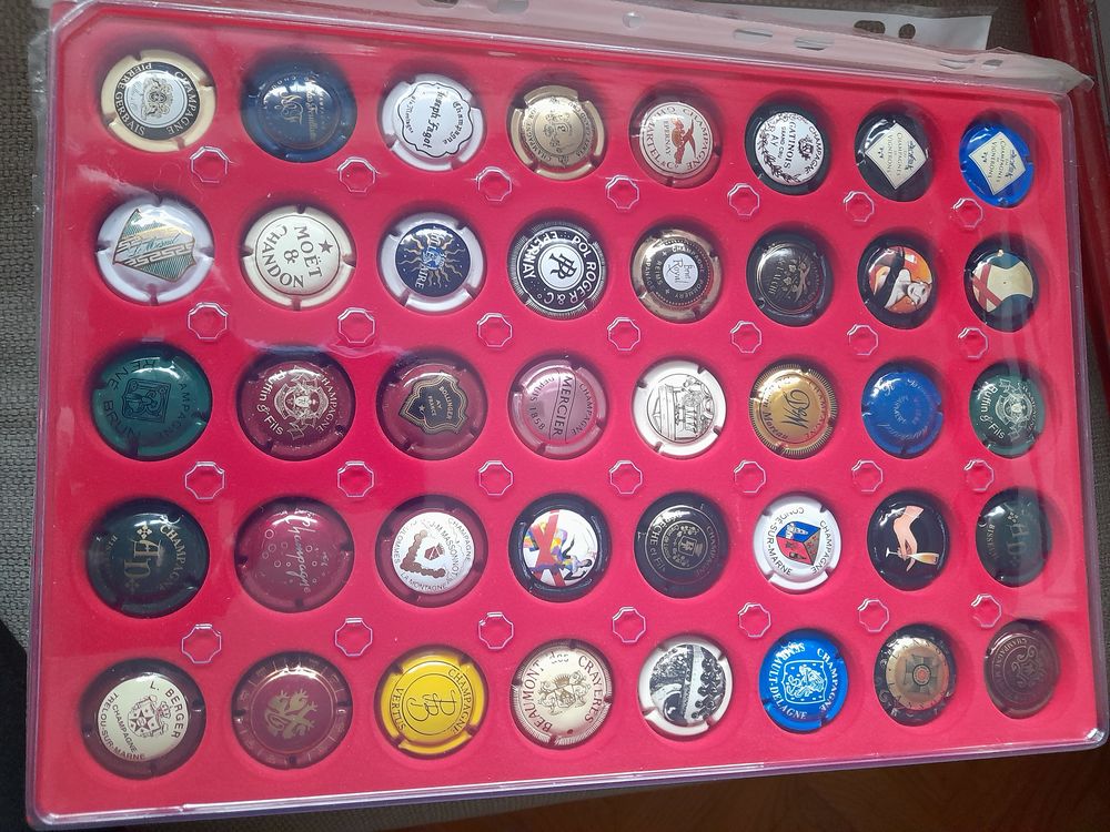 collection de capsules de champagne 