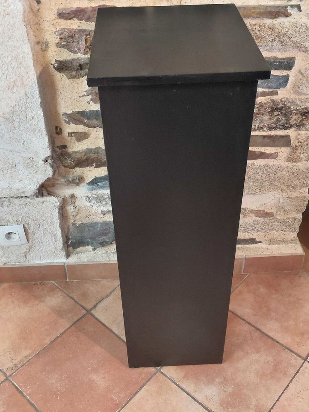 Chiffonnier 4 tiroirs r&eacute;nov&eacute; - Noir &amp; Blanc - Style moderne Meubles