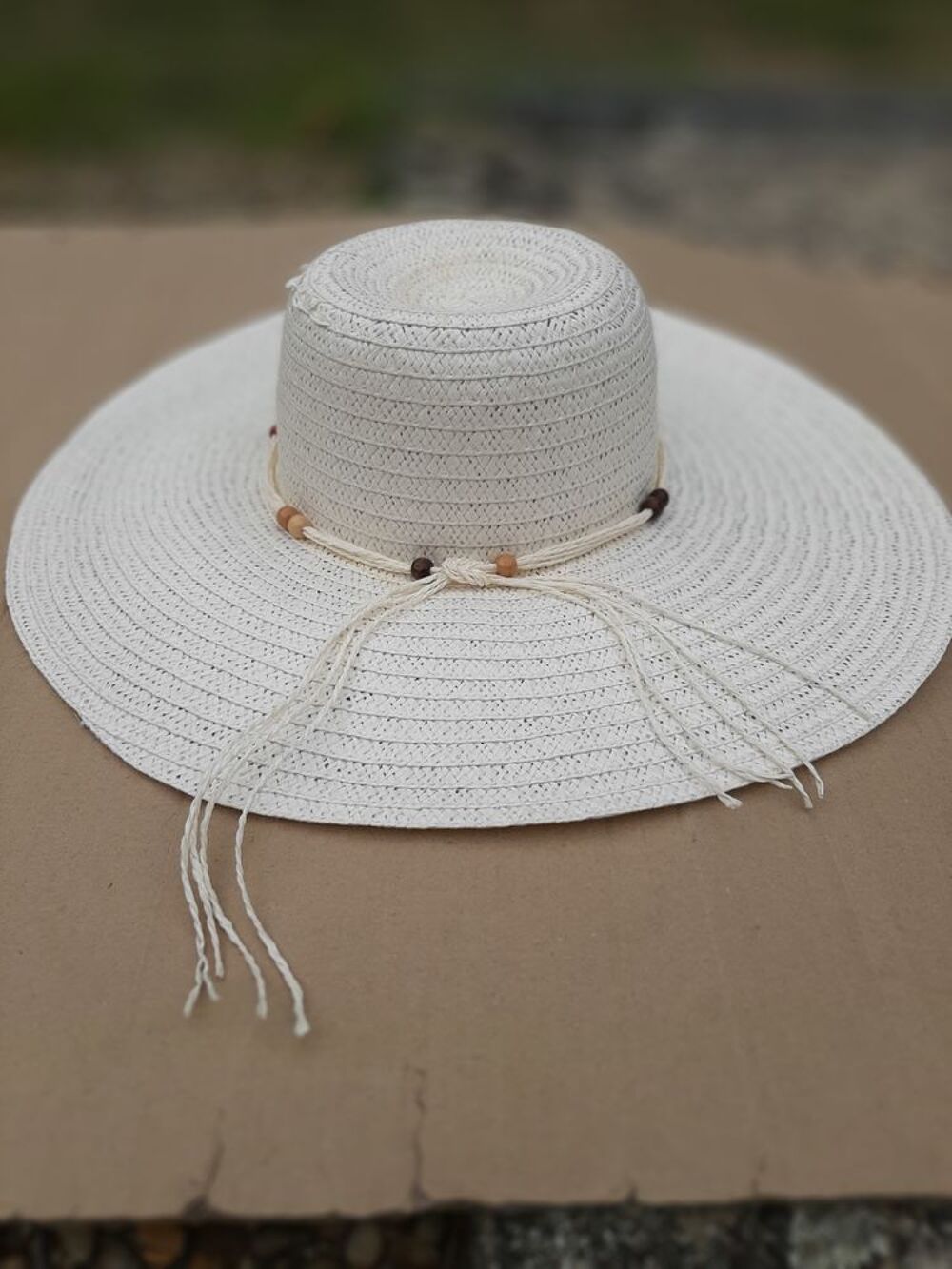 CHAPEAU de Paille d'&eacute;t&eacute; Jardin