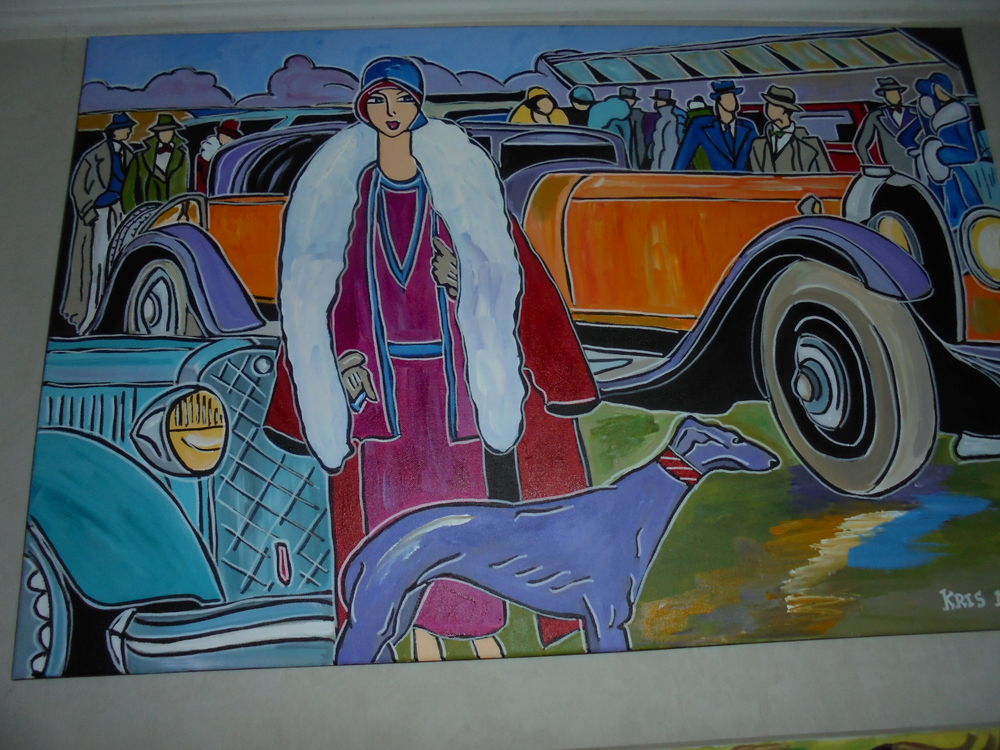 TABLEAU PEINTURE DE KRISS MILVY LA BELLE EPOQUE Décoration