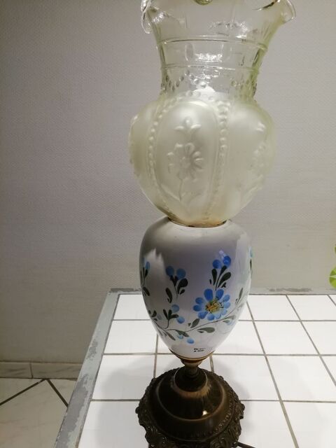 Lampe � poser vintage fleurs bleu 20 Saint-Quentin (02)