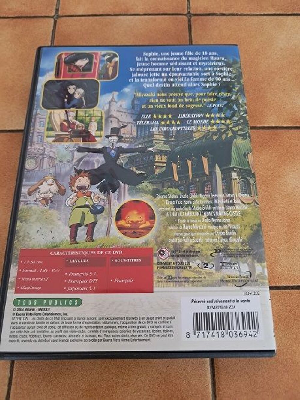 DVD Chateau ambulant gibli manga anime TV enfant mode DVD et blu-ray