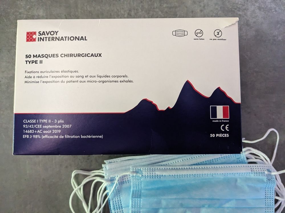 50 masque chirurgical m&eacute;dical h&ocirc;pital pharmacie infirmier Ma Bricolage