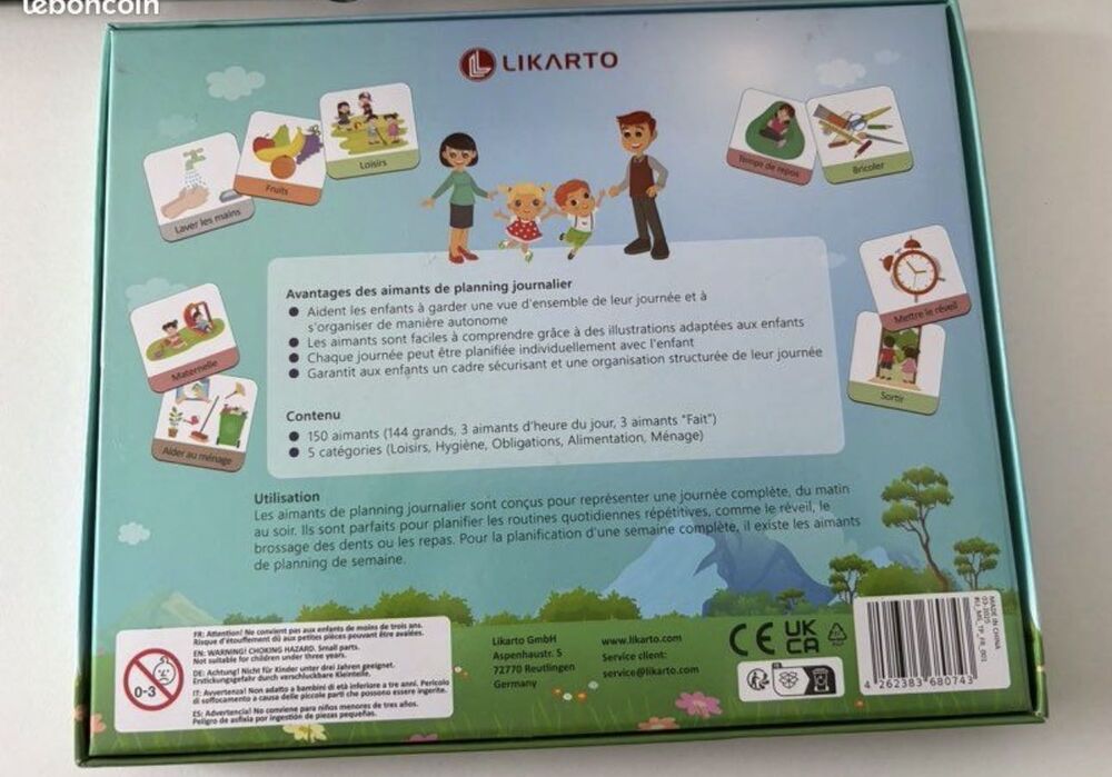 aimants routine enfant Puériculture