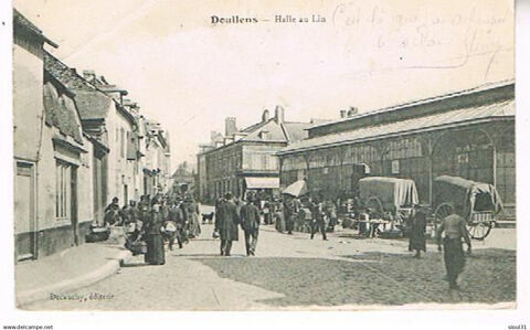 Cpa du 80 Doullens --  Halle au Lin 10 Lucheux (80)