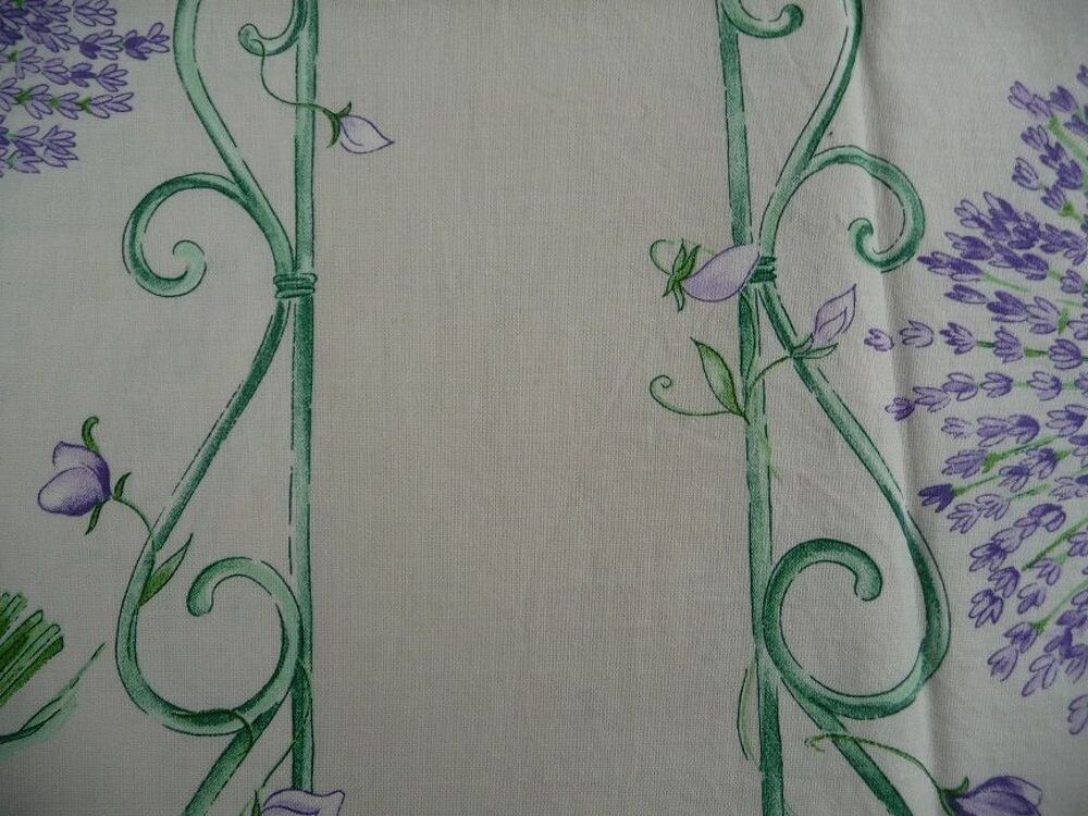 2 double rideaux motifs lavande - Neufs Décoration