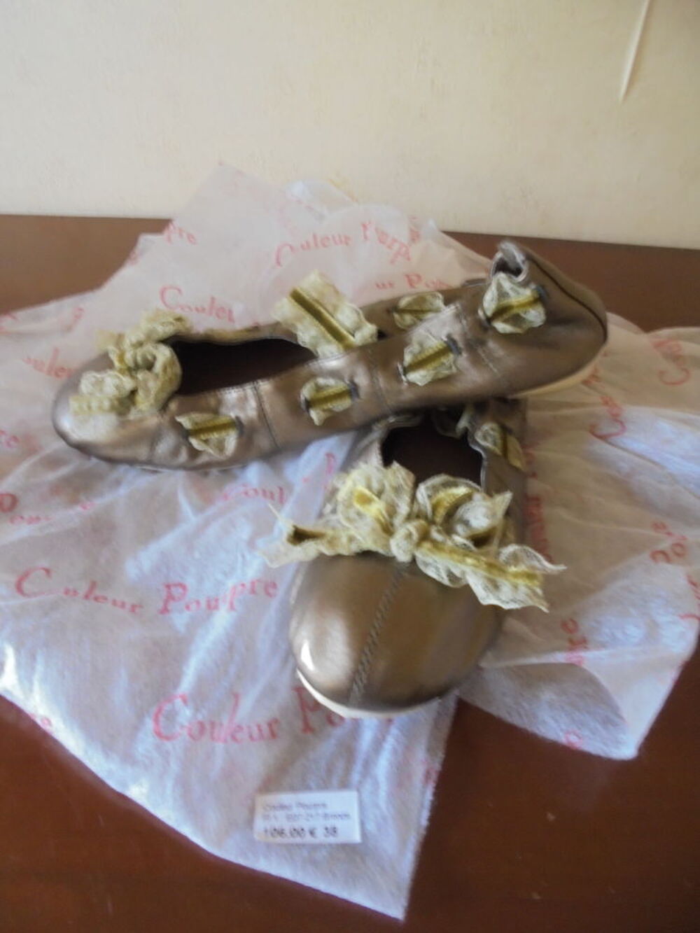 Ballerines "Couleur pourpre" dentelle Chaussures