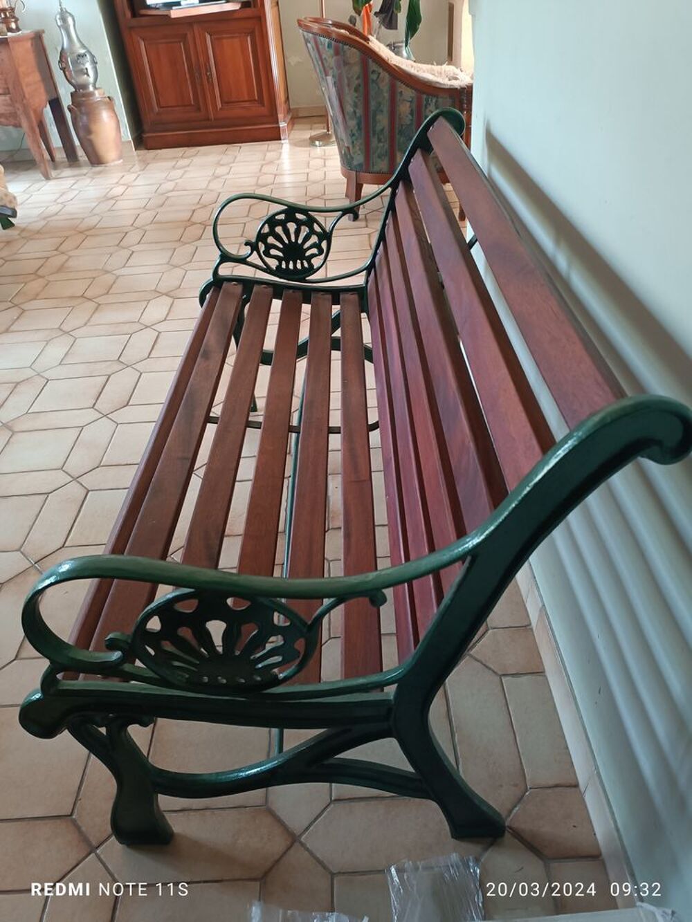 Banc de jardin en bois et fonte Meubles