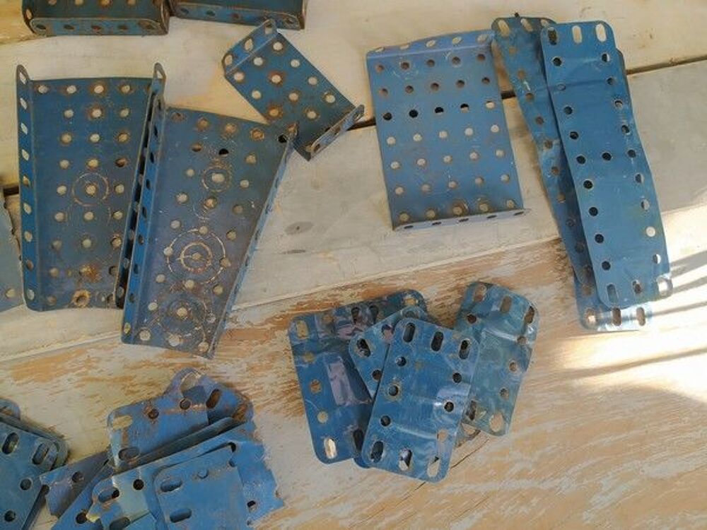 Ancien Jeu Meccano Pi&egrave;ces Accessoires Plaques Divers Lot 01 