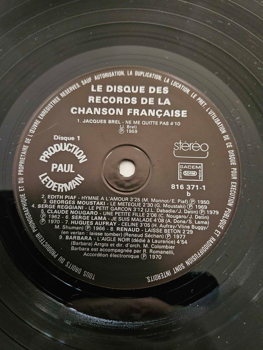 2 vinyles chansons francaises CD et vinyles