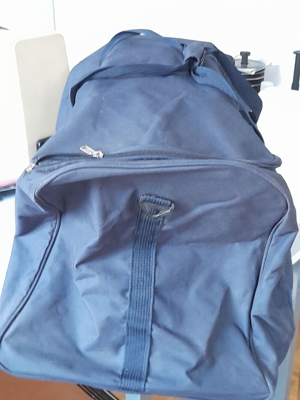 Grand sac de voyage en nylon bleu marine Maroquinerie