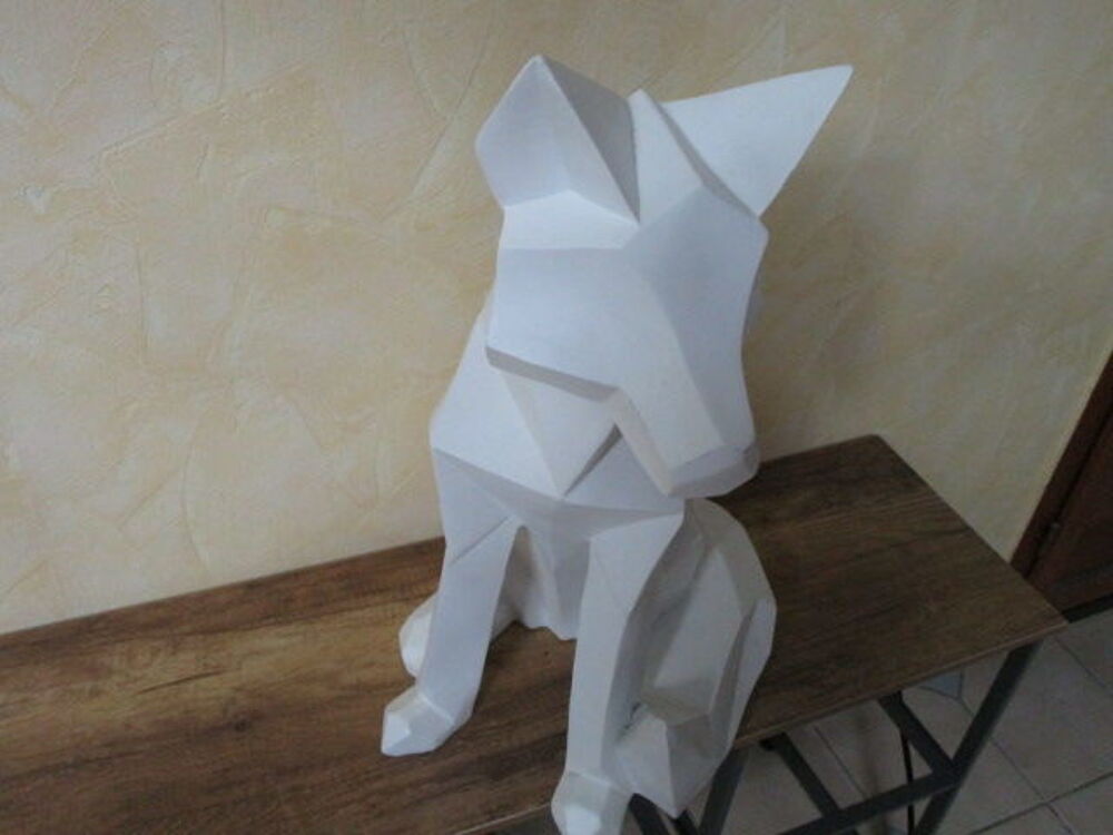 GRANDE STATUE LOUP BLANC Décoration