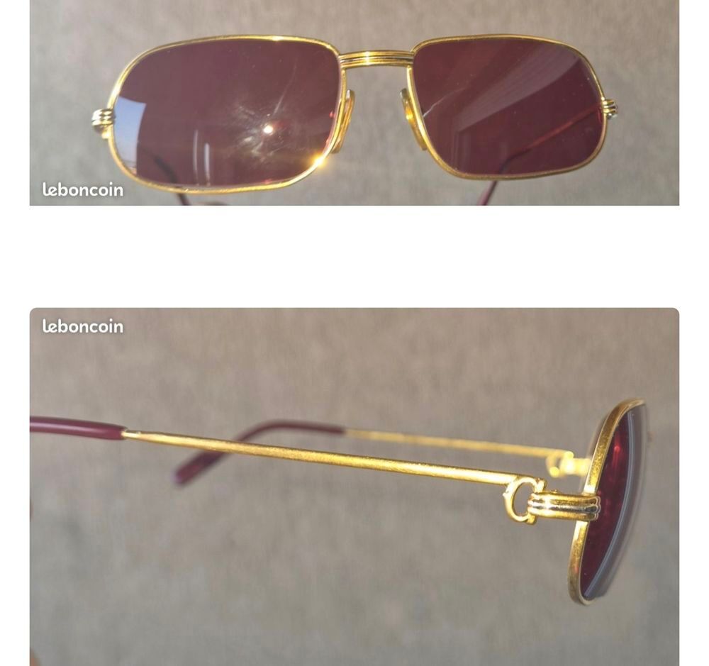 Lunettes de soleil vintage Cartier D&eacute;cor C - Authentiques - Bijoux et montres