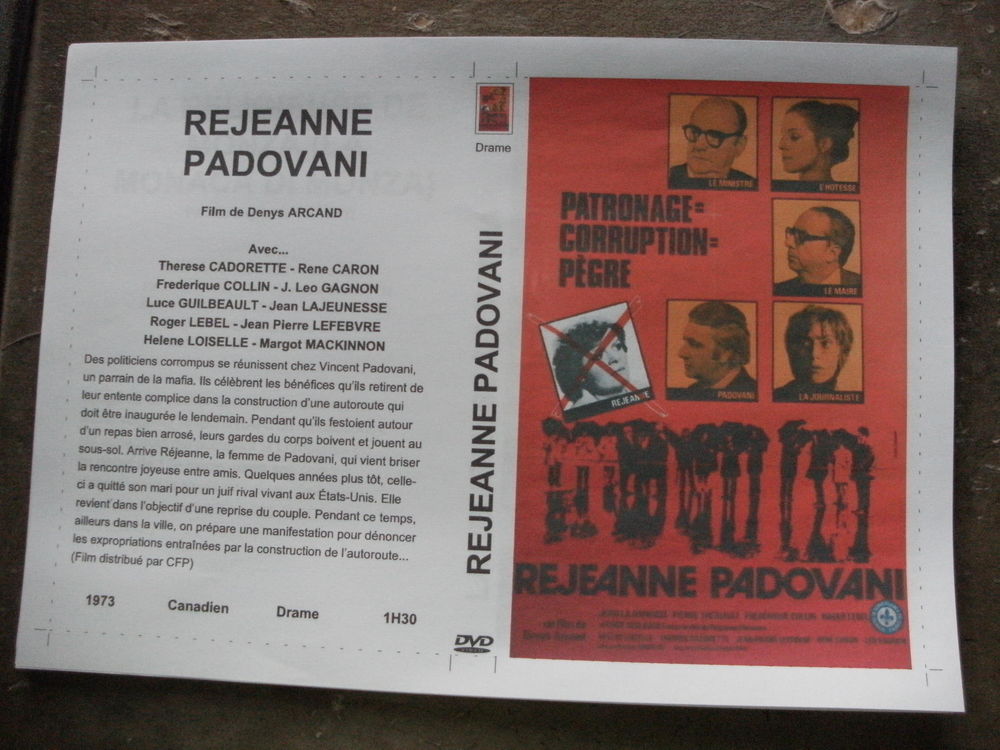 Film : " Rejeanne Padovani DVD et blu-ray