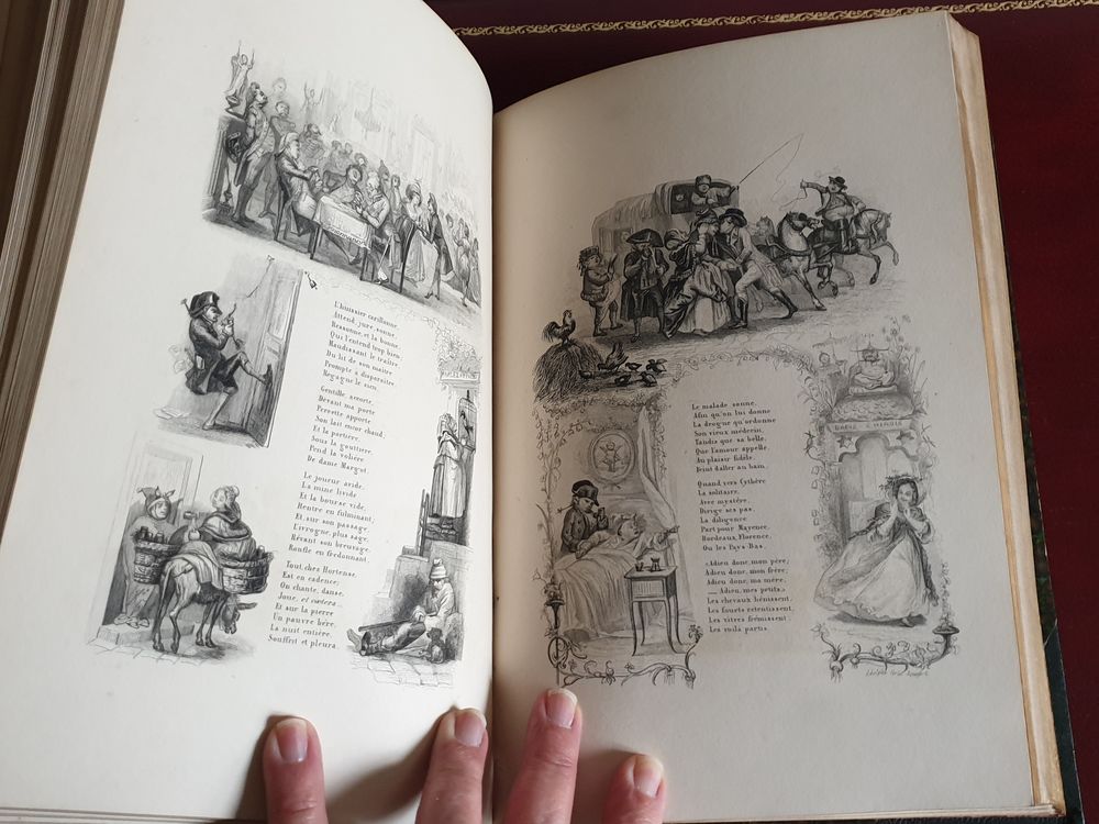 Rare Chants et chansons populaires de France DELLOYE 1843 Livres et BD
