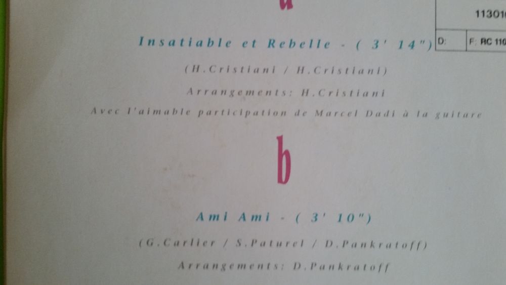 SABINE PATUREL CD et vinyles