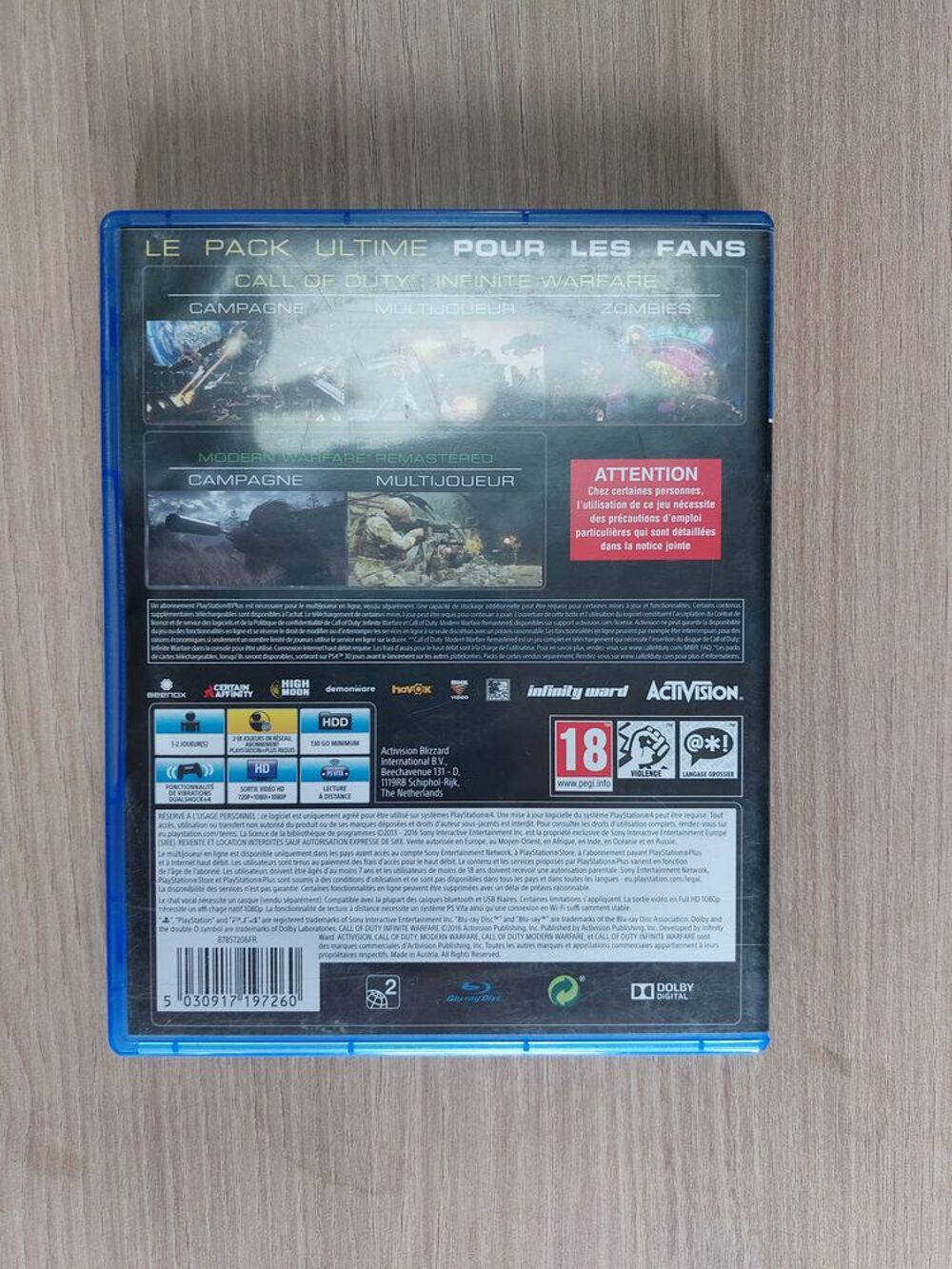 Call of Duty Infinte Warefare PS4 TBE Consoles et jeux vid�os