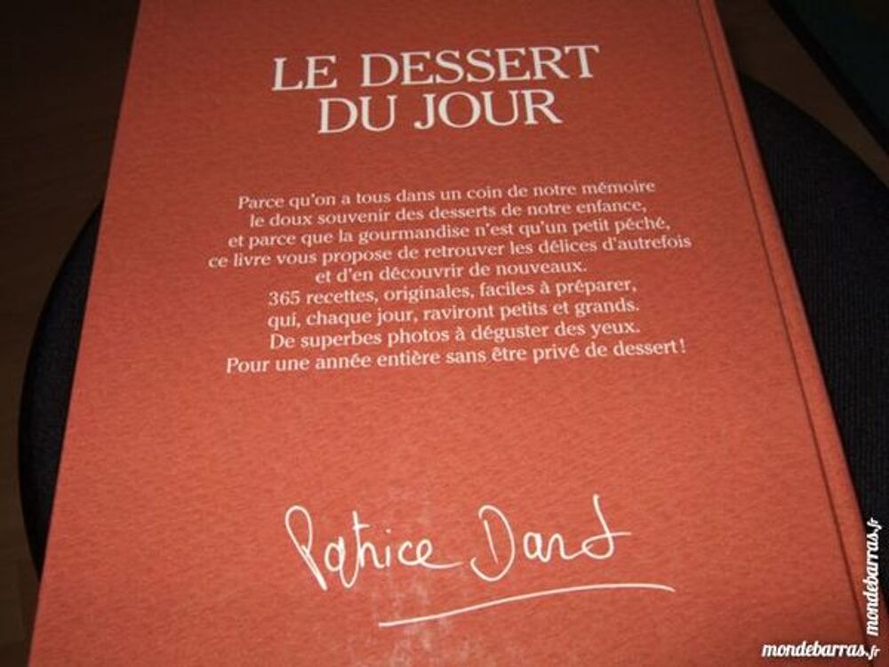 Livre ""le dessert du jour""" 387 pages Livres et BD