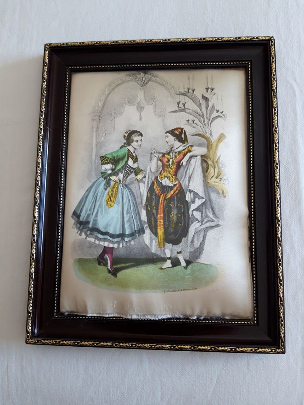 Cadre, reproduction d un tableau sur Soie Décoration