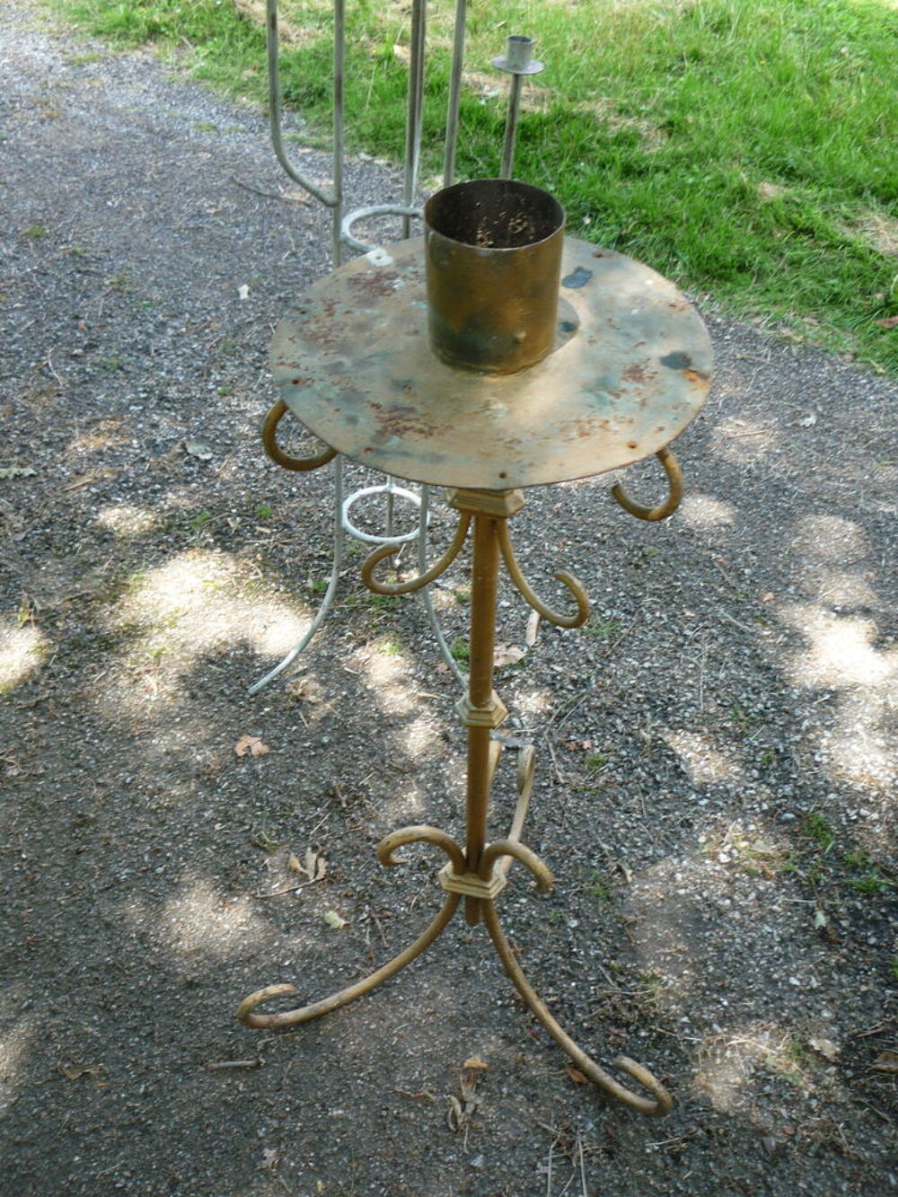 Pique cierge/chandelier / fer forg&eacute; Décoration