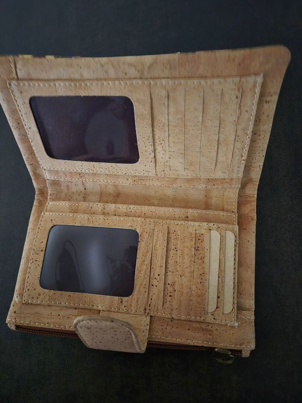 Porte cartes en li&egrave;ge v&eacute;ritable Maroquinerie