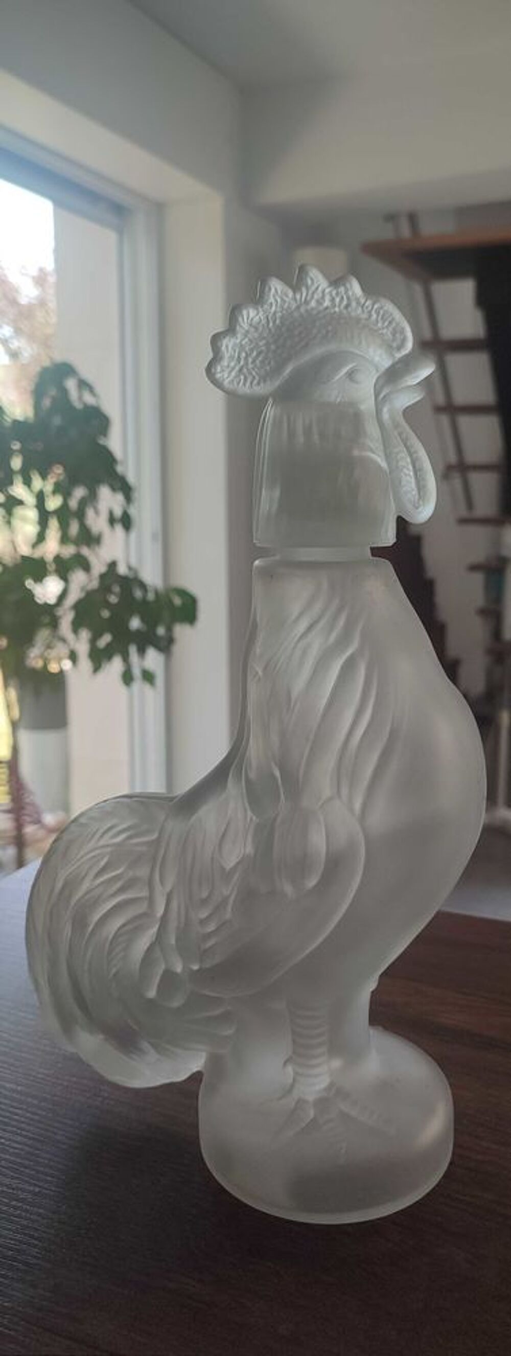 Carafe zoomorphe (28 cm) en verre d&eacute;poli italien - Ann&eacute;es 70 