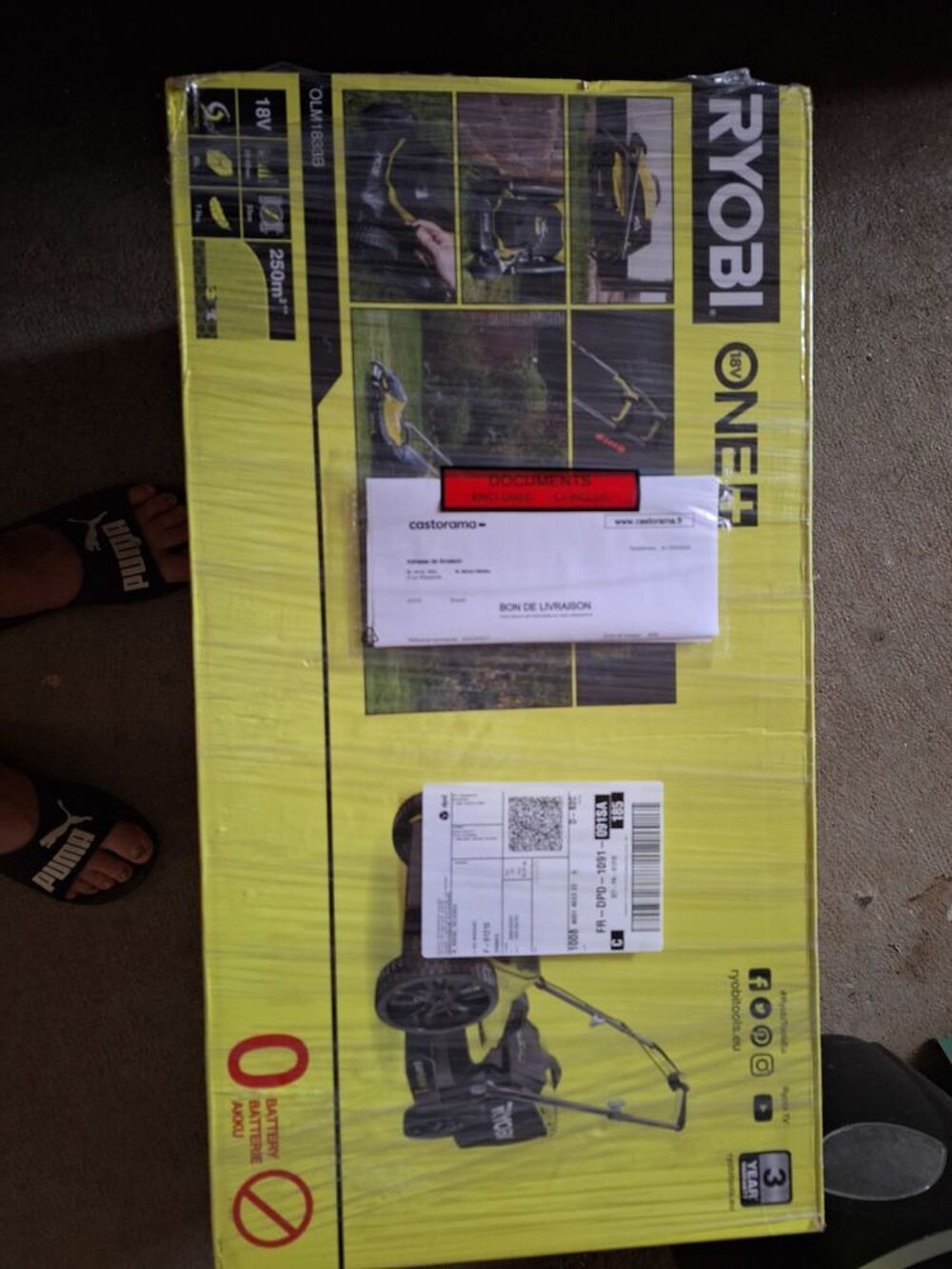 Tondeuse Ryobi sans fil neuve Jardin