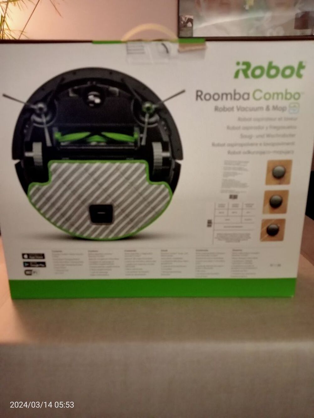 Aspirateur/Laveur iRobot Roomba Combo Neuf Electroménager