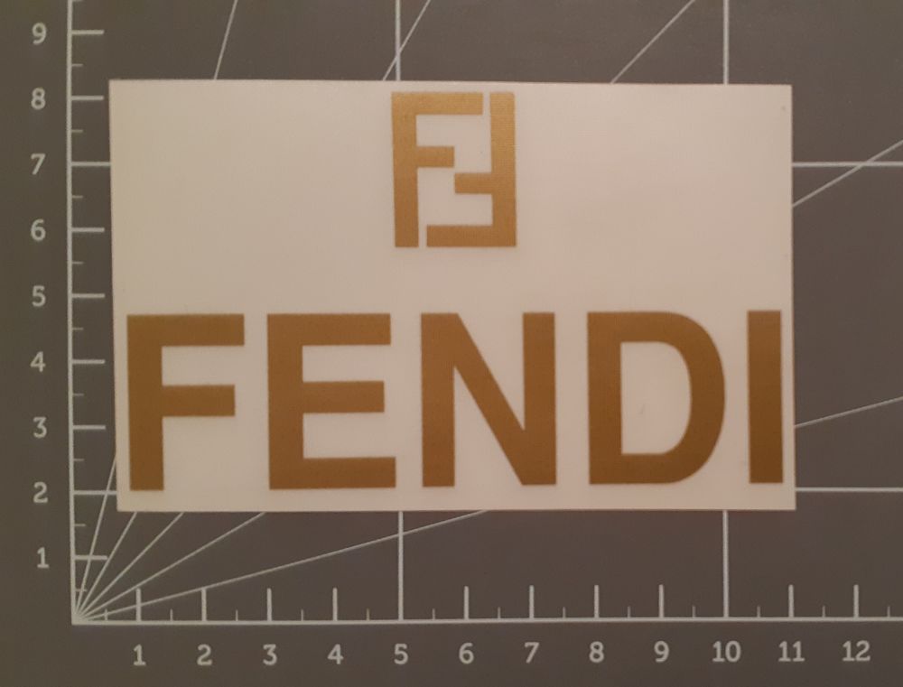 Sticker x2 logo FENDI EYES ( COULEUR OR) Décoration