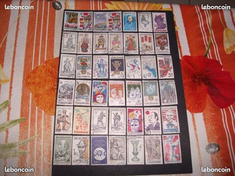 Lot de 365 timbres différents et oblitérés Tchécoslovaquie Aillevillers-et-Lyaumont (70)