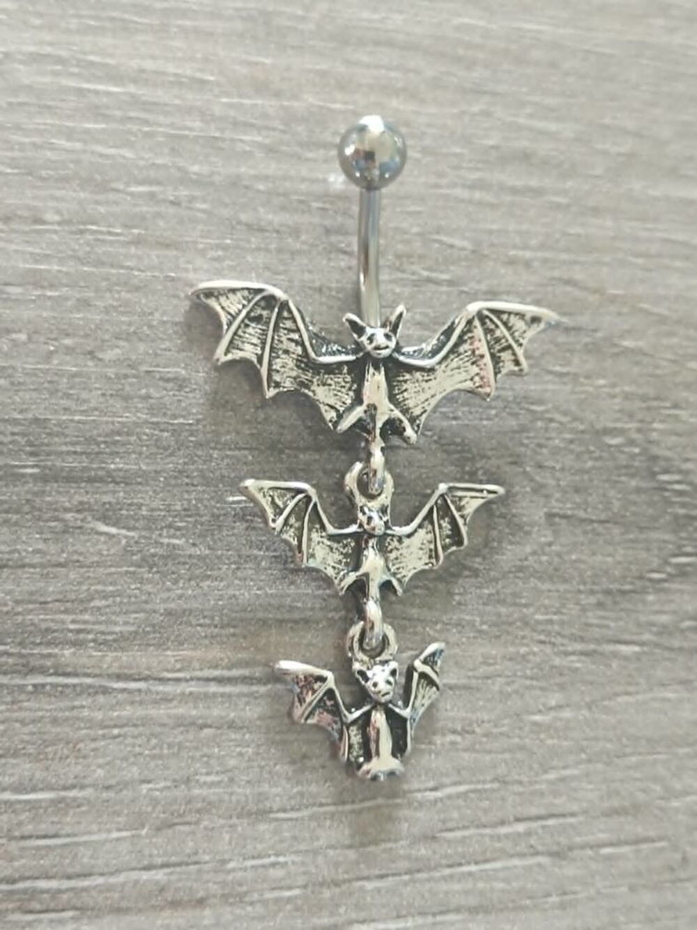 Piercing nombril chauve souris triple pendentif anneau aile Bijoux et montres
