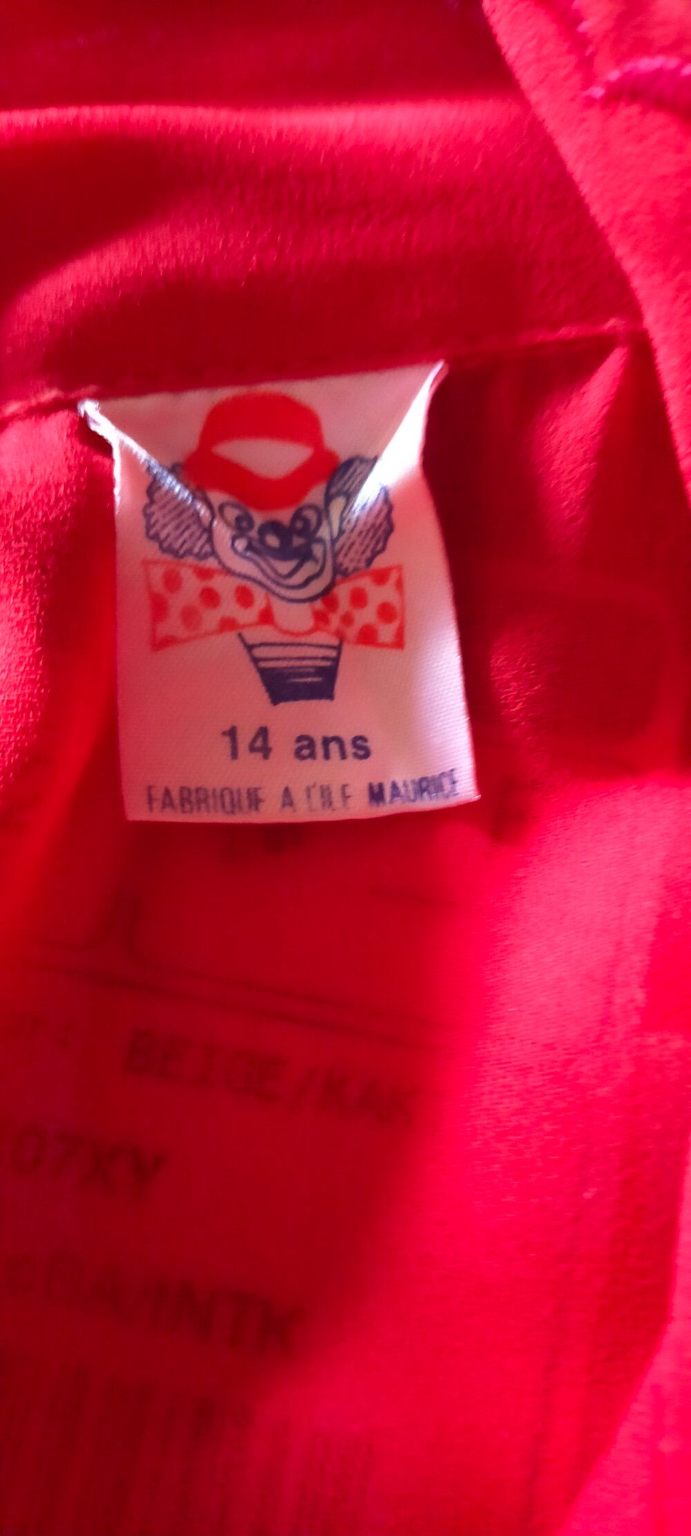 chemisier fille uni rouge de la " boutique &agrave; l'ile maurice Vêtements