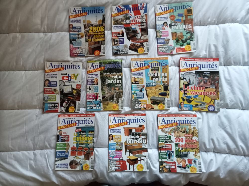 133 anciennes revues antiquit&eacute; brocante
ann&eacute;e de 2001 &agrave; 2012 Livres et BD