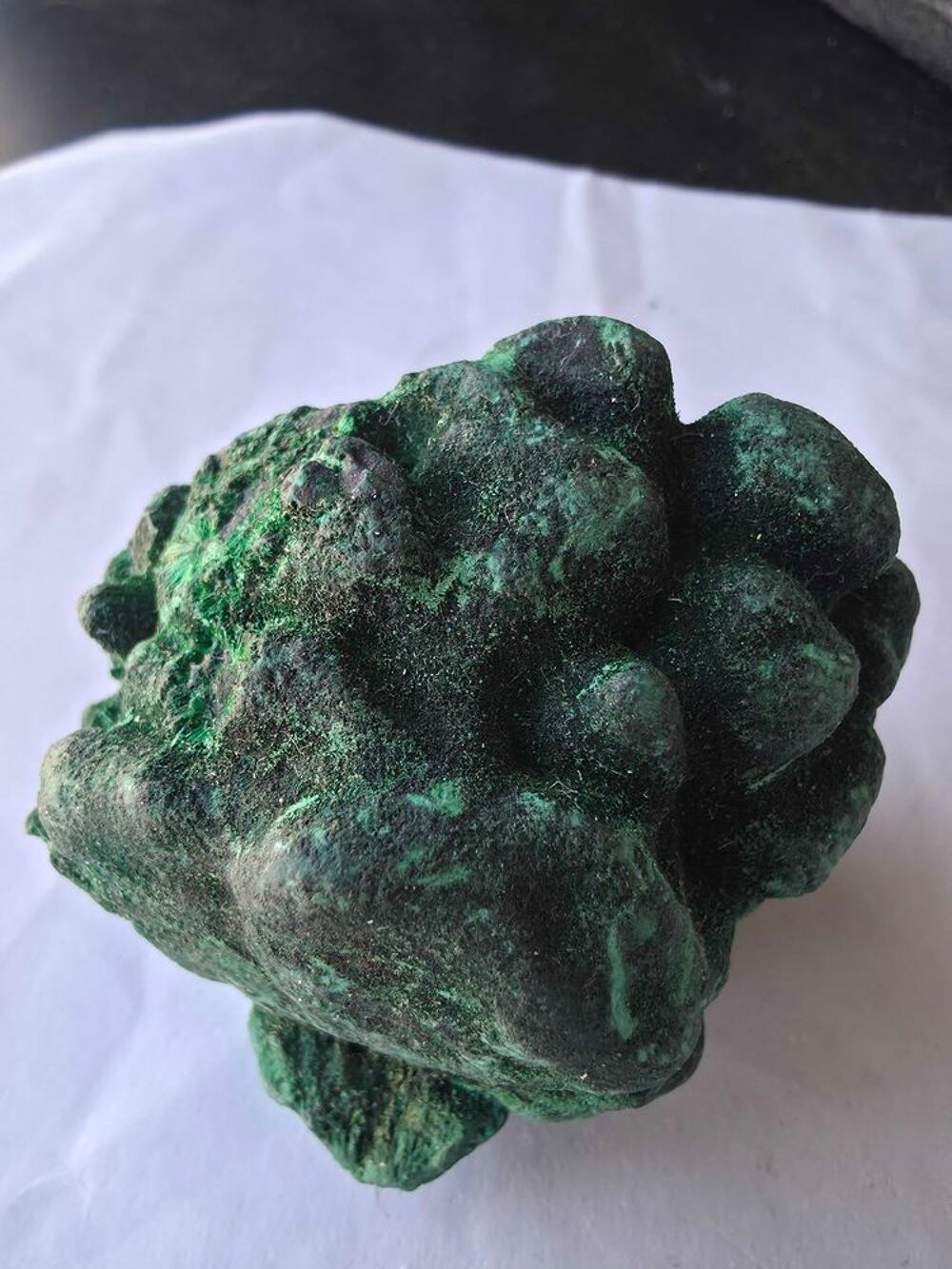 Rare Malachite Fibreuse Velout&eacute;e Katanga RDC-Collection 193g 