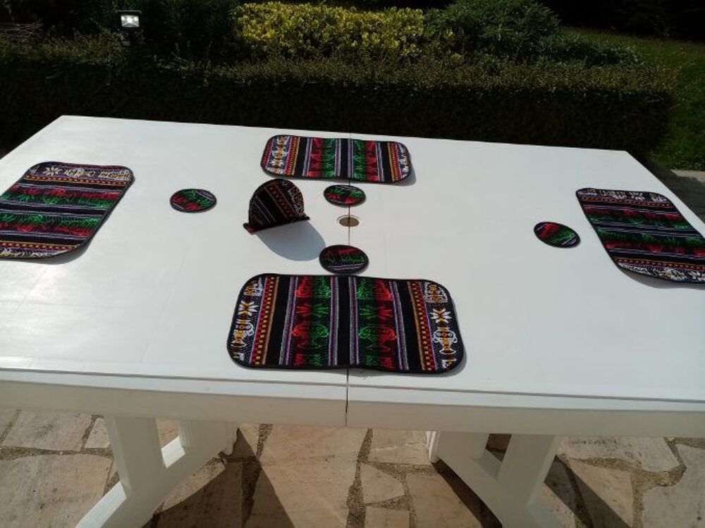 4 Sets de table + 4 sous verre Sud Am&eacute;ricain Décoration