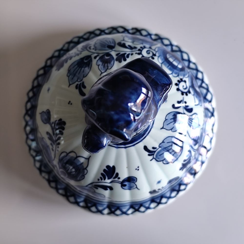 Grande potiche 55 cm en fa&iuml;ence de delft royal goedewaagen Décoration