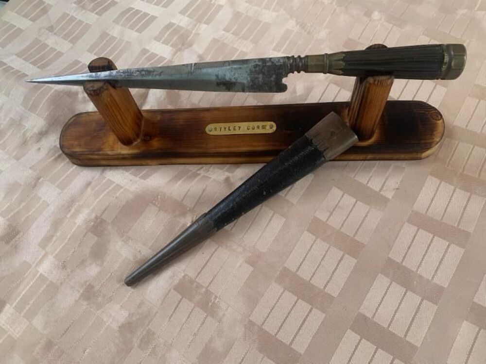 Grand stylet corse a la genoise,longueur 29 cm,lame 19 cm 