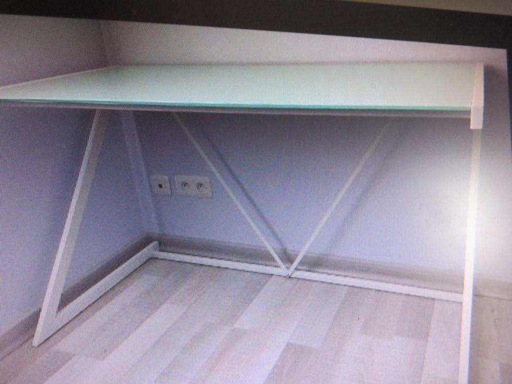 Table bureau en verre tremp&eacute; Meubles