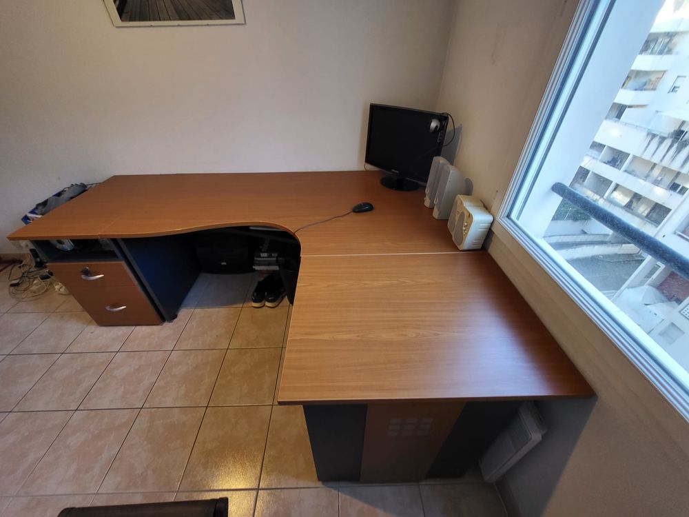 Bureau de Direction d'angle en bois avec rangements Meubles
