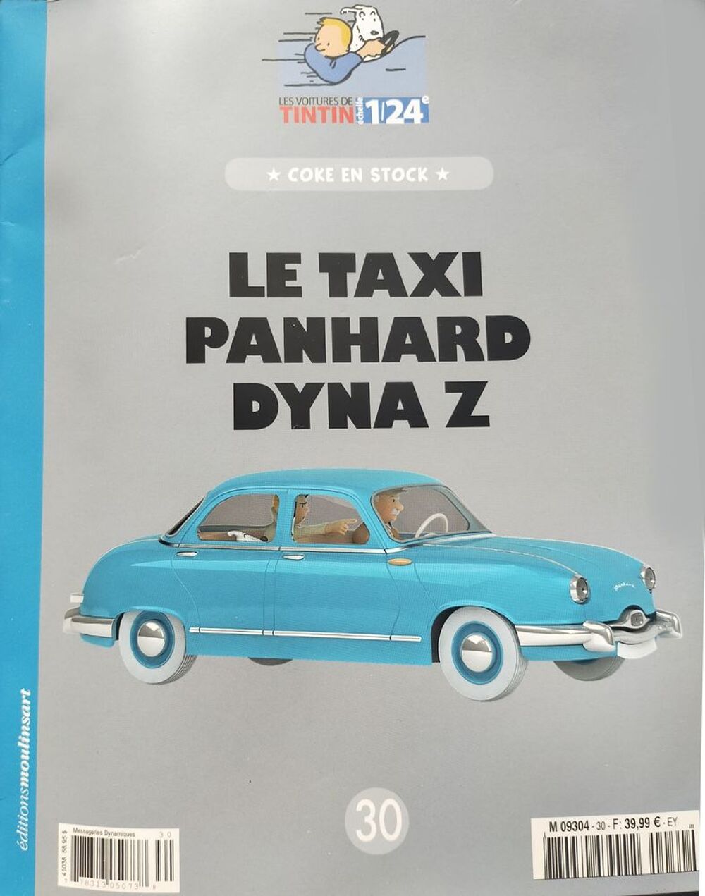 Tintin le taxi Panhard Dyna Z (coke en stock) 1/24
